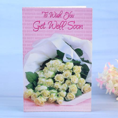 Sweet Pink Get Well Soon Card