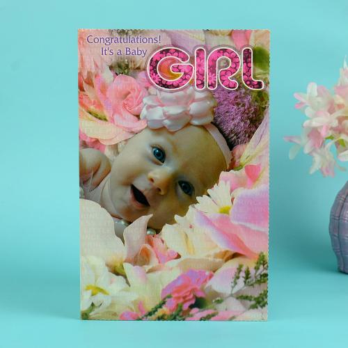 Sweet Pink Baby Girl Greeting Card
