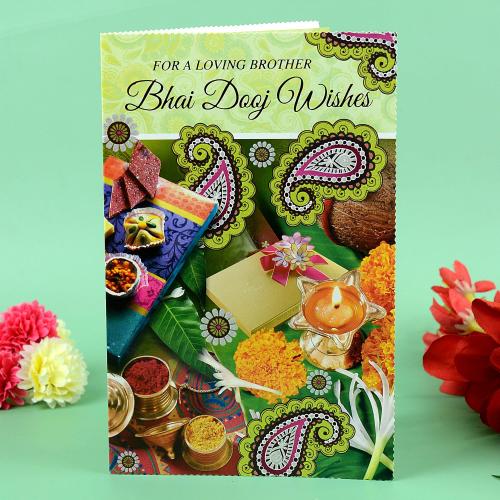 Lovely Bhai Dooj Greetings Card