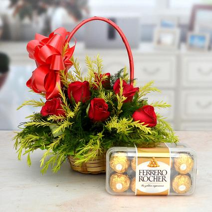 Roses with Ferrero Rocher