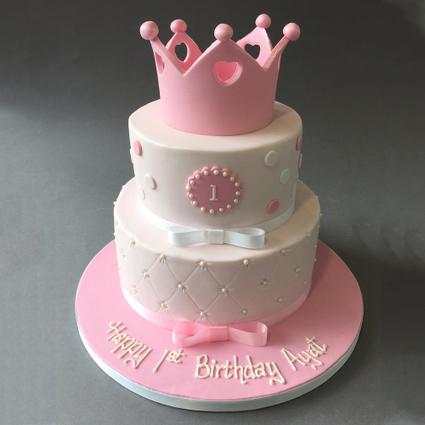 2 Tier 1st Bday Fondant Cake