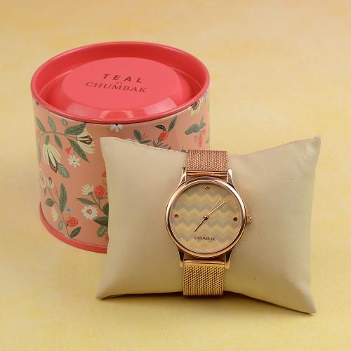 Rose Gold Analog Watch for Women